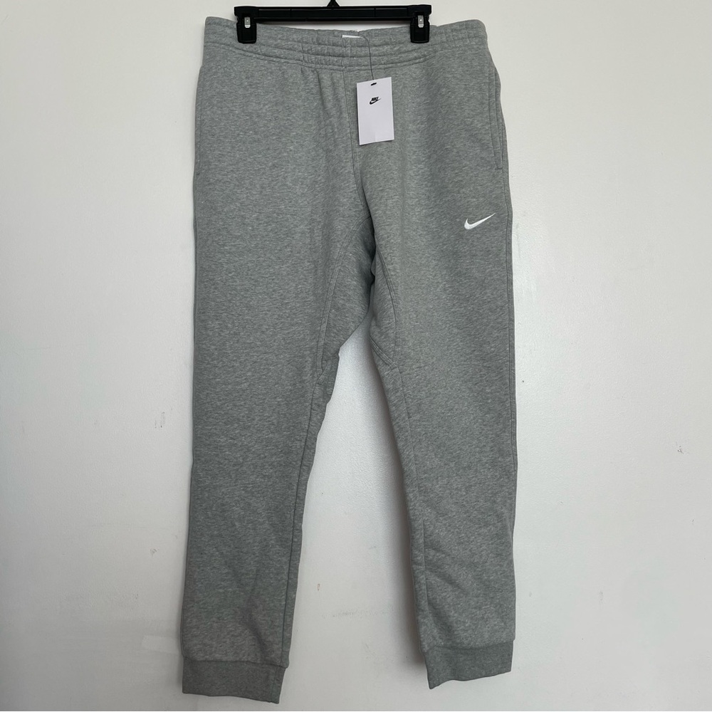 Men’s Nike Club Pants Sportswear Fleece Joggers Dark Gray Size XL